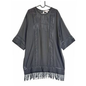 Country Road, Oversized embroidered fringe dress, XXS